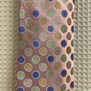 Men’s Pink lavender necktie with colorful dots